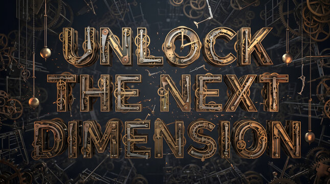 Unlock The Next Dimension Kinetic Brass Text