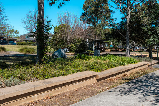 Residents and visitors experience suburban street life and community spaces in Oran Park Town, NSW, Australia, September 28,2026