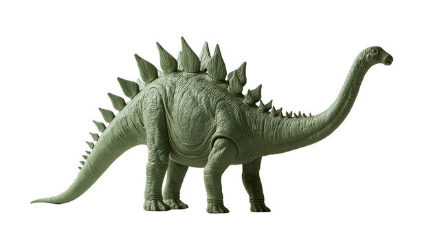 Green plastic Stegosaurus dinosaur toy figure with dorsal plates