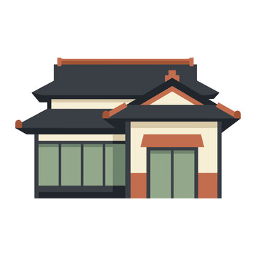 Traditional japanese house vector illustration