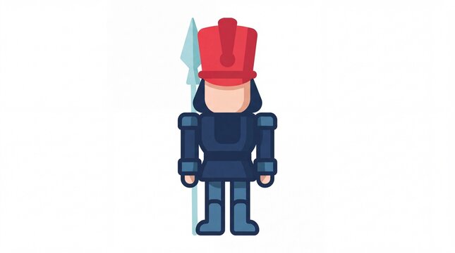 Chrismest natal vektor nutcracker soldier on white background
