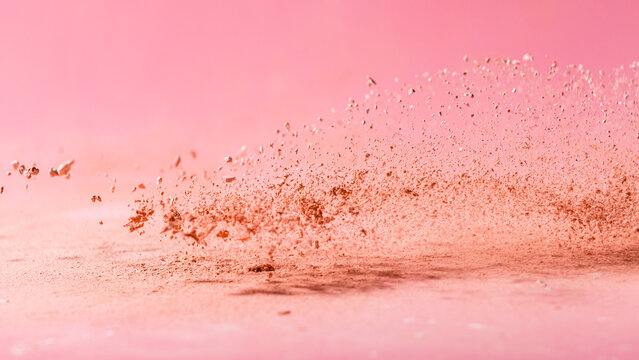 Splash of Natural Make up Tints on pink Background