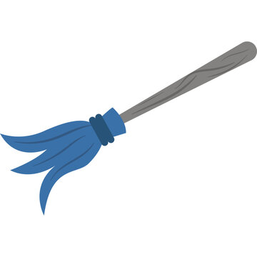 Cartoon Illustration of a Witch's Broom