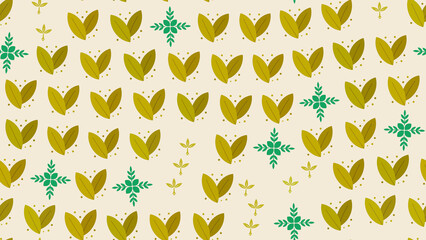 Stylized leaves and floral motifs pattern © felix