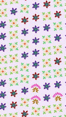 Seamless pattern of stylized floral and leaf motifs © Abraham