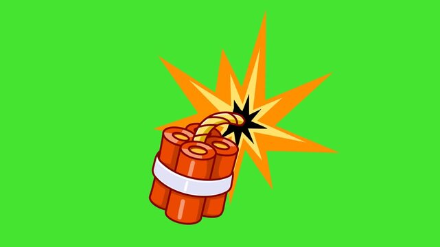 Dynamite Animation on Green Screen