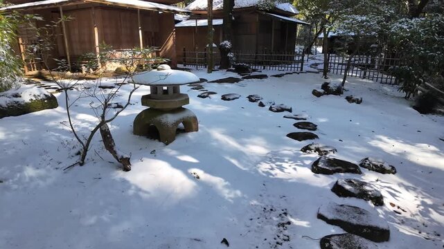 冬の立田自然公園　仰松軒　熊本市