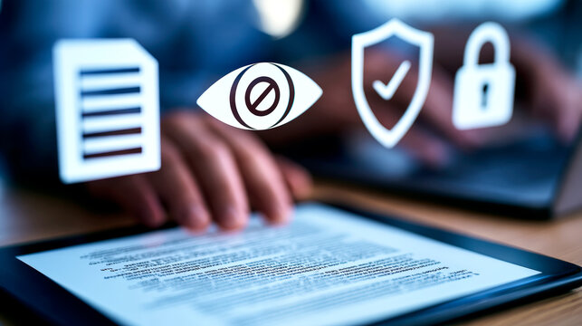 Reviewing legal documents digitally for privacy compliance security protection and access restrictions