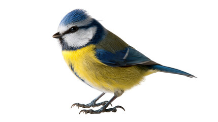 Eurasian blue tit bird with vibrant yellow breast and blue crown feathers © Rowan