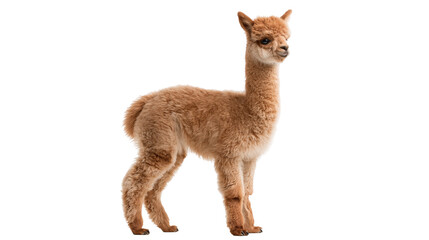 Young brown alpaca standing and looking forward © Rowan