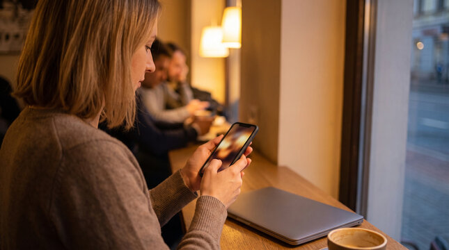 Freelancer opens her banking app instead of a suspicious text link