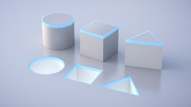 Triangle, quadrat and cylinder, dexterity game