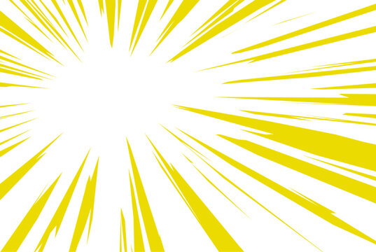 Manga anime action frame lines. Abstract explosive template with speed lines on transparent background. Motion radial lines. Flash explosion radial lines Vector illustration
