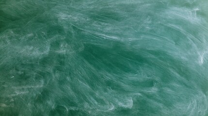 Obraz premium Green chalkboard surface with erased white chalk marks filling the frame