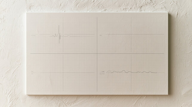 Minimalist digital health metrics grid on textured lime plaster