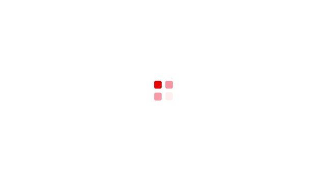 Minimal Four Square Loading Indicator with Soft Gray and Red Rounded Blocks on White Background, Modern Digital Buffering Animation Symbol for Website Interface