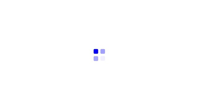 Minimal Four Square Loading Indicator with Soft Gray and Blue Rounded Blocks on White Background, Modern Digital Buffering Animation Symbol for Website Interface, App Loading Screen,  