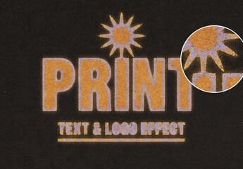 Smudged Print Text & Logo Effect For Poster And Social Media Design