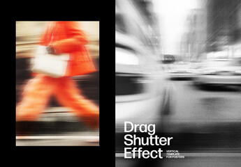 Vertical Shutter Drag Effect For Poster And Print Design
