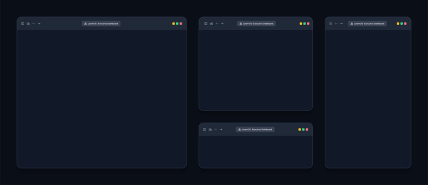 Dark Mode Browser Window Frames and UI Components