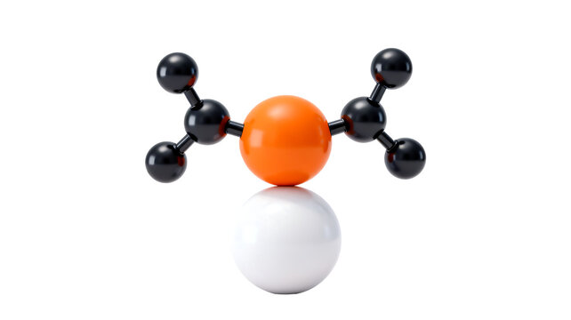 [Transparent Background PNG]Molecular Structure Model of Dimethyl Ether On White Sphere Support