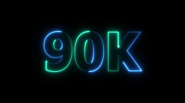 90k vibrant neon line animation streaming with energetic glowing streaks across a textured black background producing smooth radiant highlights.