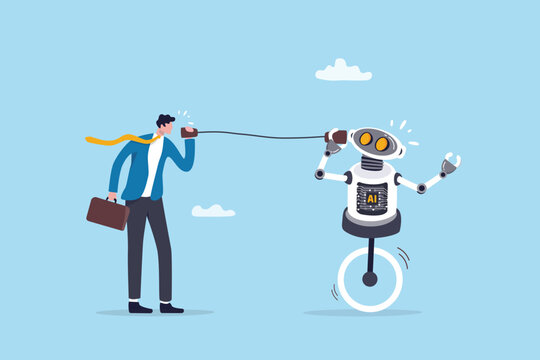 Communicate with AI Artificial Intelligence to input prompt command by speaking, talk or voice command, information for AI assistant to process prompt and finding answer or solution to support human.
