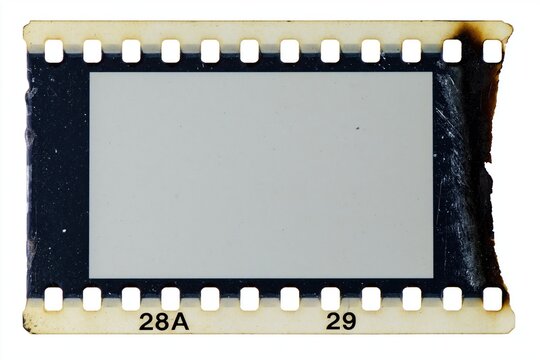 The Vintage Film Frame with Sprocket Border and Blank Center