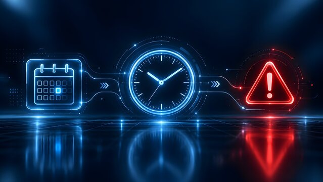 Calendar Schedule Time Management And Deadline Warning Alert Workflow