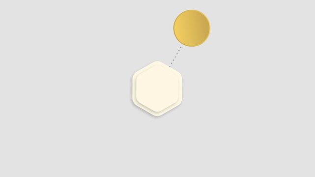 animated video of business plan infographic 6 steps template, hexagonal and circle shape for strategic planning, business presentations and reports