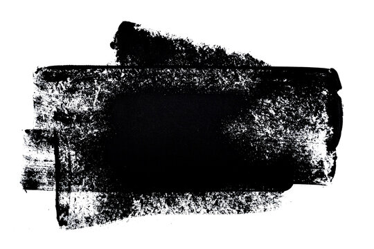 Texture painted with a roller on the wall wet dark lino ink remain, black linocutting paint roller texture