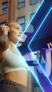 Premium Transitions Neon Wipes Arrow Left VERTICAL &ndash; Glowing Neon Transitions, Colorful Light Wipes, Electric Reveals and Vibrant Futuristic Effects for Professional Video Editing and Motion Graphics