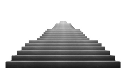 Fototapeta premium 3D rendering long staircase leading up symbolizing success and growth