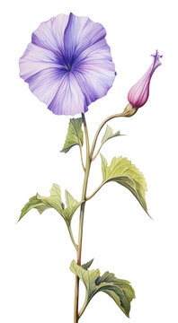 PNG Tall Petunia illustration botanical flower.