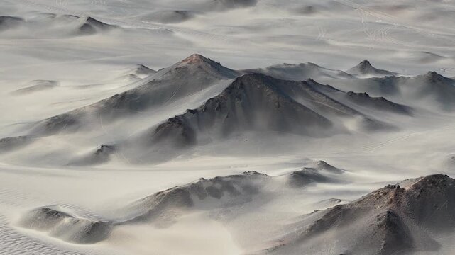Arid Eroded Mountain Ridges at Lenghu, Qaidam Basin, Qinghai