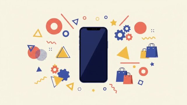 Mobile Shopping and Ecommerce Marketing Motion Graphic