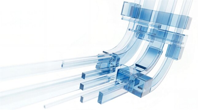 Futuristic Cityscape 3D render transparent network connectivity complexity