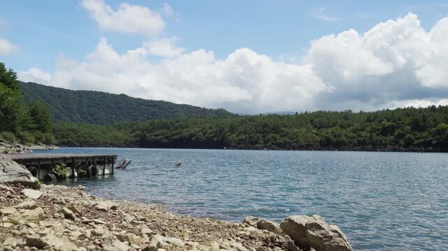 【山梨県・富士河口湖町】夏の西湖・根場浜