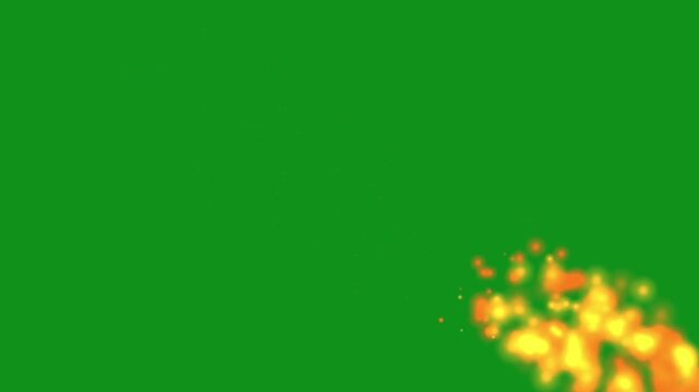 Falling Fire Stream on Green Screen Background, Fiery Downward Motion for Action Scenes, Transitions, Energy Themes, Cinematic Effects, Creative Compositing and Video Production Projects