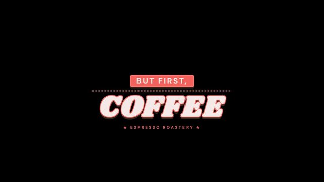 Animated Coffee Logo Intro - Motion Graphics Espresso Roastery Title