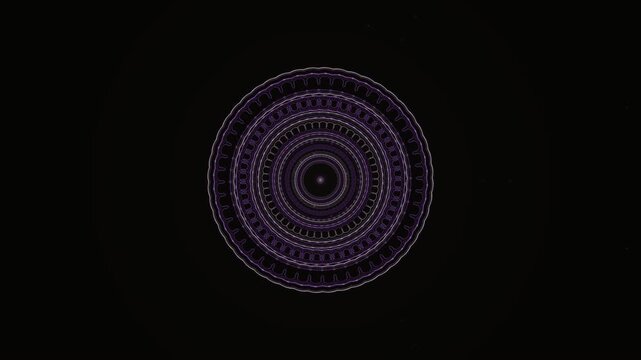 Abstract Purple Concentric Geometric Circular Motion Background
