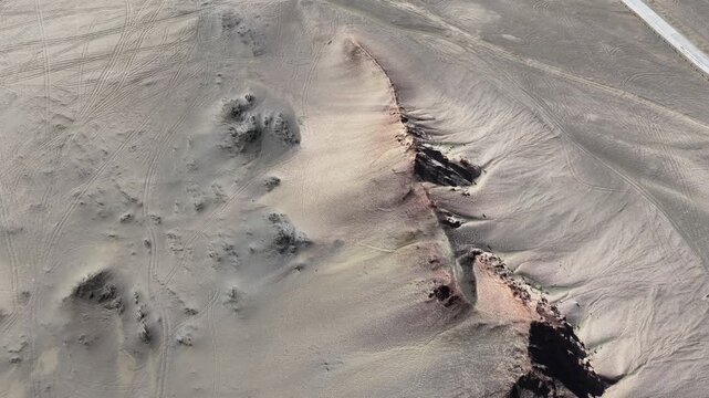 Wind-Eroded Yardang Ridge Detail at Lenghu, Qaidam Basin