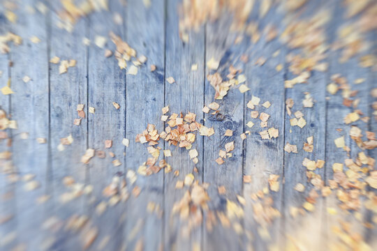 autumn background, zoom effect, fallen leaves in the autumn style of October nature movement