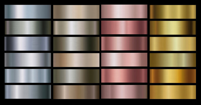  metallic gradient swatches