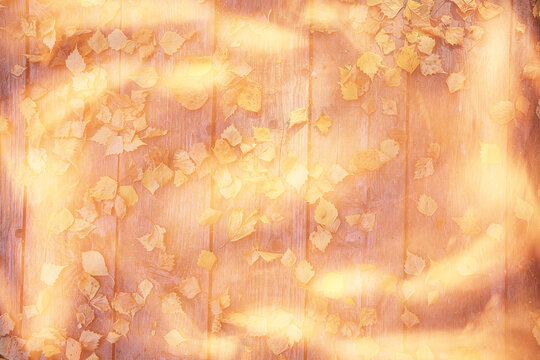 autumn yellow blurred background in abstract style, sun glare in motion, warm tinting