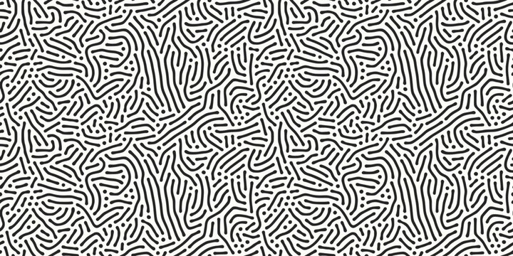 Turing Pattern Seamless Background. Abstract Organic Reaction Diffusion Vector Texture