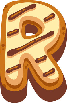 Letter R Cookie Alphabet Cartoon