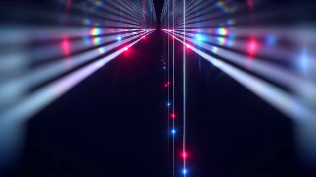 ファブリペロー共振器の反射界面を可視化した光学的サイエンスCG背景