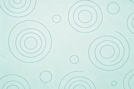 A soft light mint background featuring scattered overlapping dashed concentric circles, creating a subtle abstract pattern.