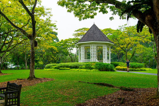 Bandstand White Gazebo in Singapore Botanic Gardens